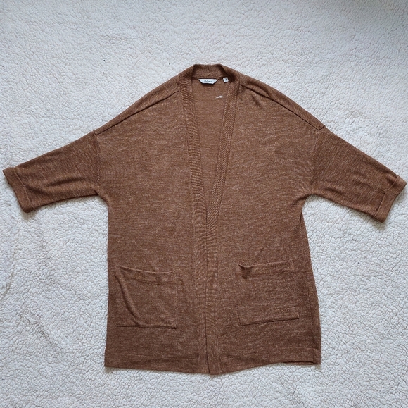 Light brown women's cardigan from Reitmans, size L - Picture 1 of 7